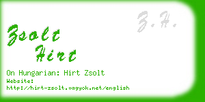 zsolt hirt business card